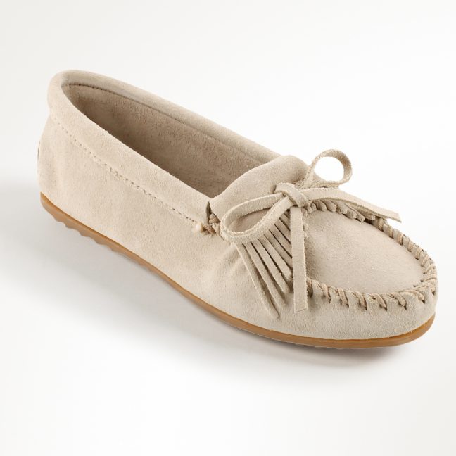 Minnetonka Women's Kilty Suede Moc - The Moccasin Shop