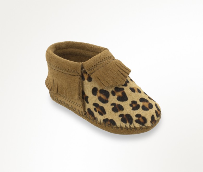 Infant Boots Riley Leopard Taupe Suede