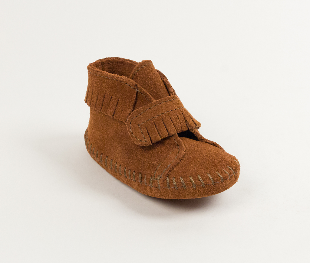 Minnetonka Unisex Babies’ Velcro Front Strap Bootie Crawling Shoes 