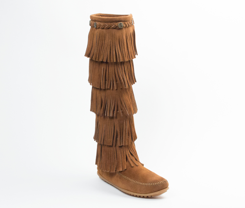 Women's 5 Layer Fringe Boot Dusty Brown