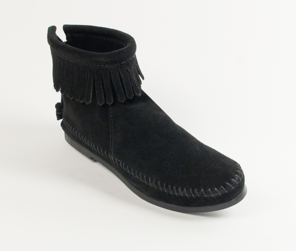Women's Back Zip Boot Black Hardsole