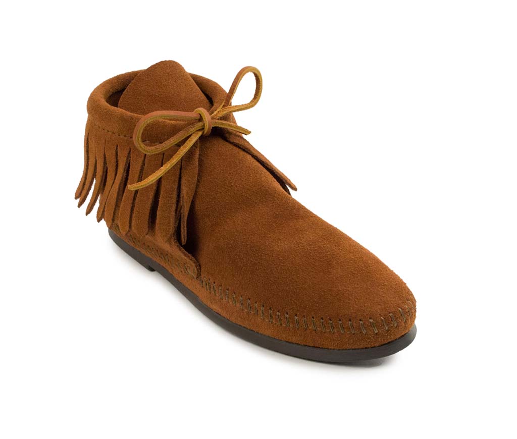 Women's Classic Fringe Boot Brown Hardsole