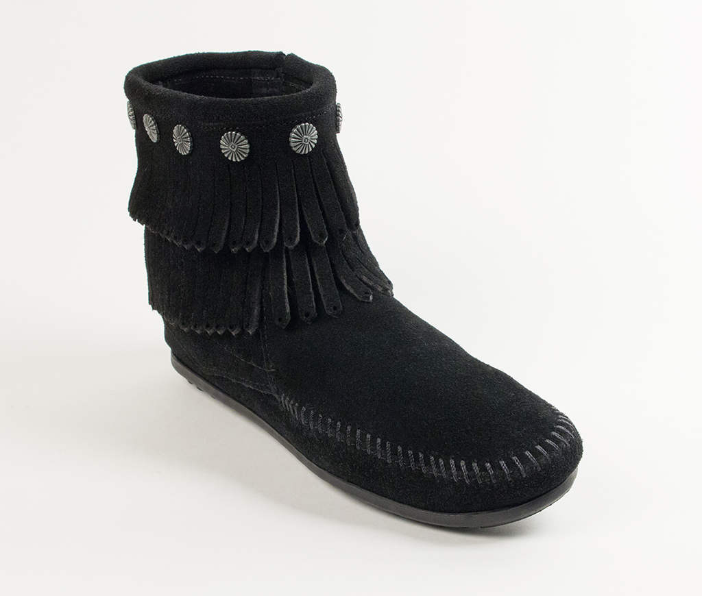 Typisch Geven Oceaan Minnetonka Women's Double Fringe Side Zip Boot - The Moccasin Shop