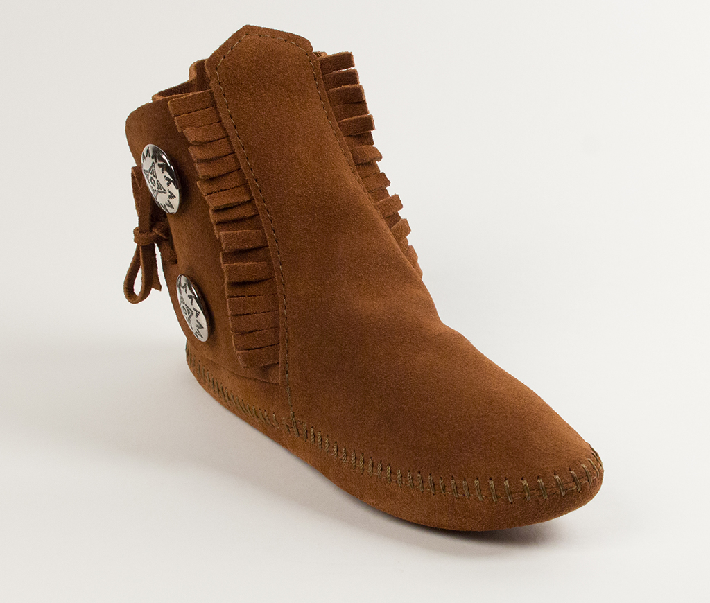 Women’s Two Button Boot Brown Softsole