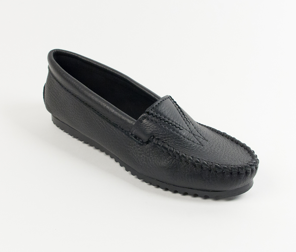 Womens Deerskin Gore Moc Black