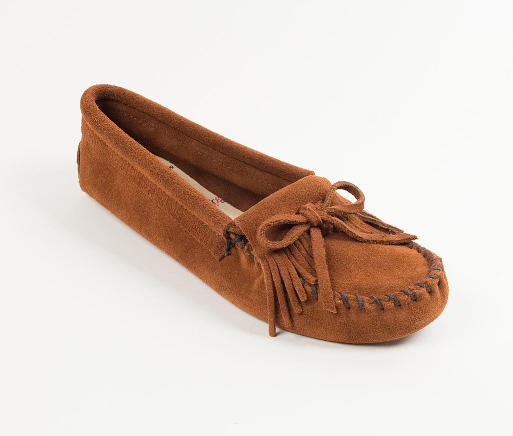 Women's Kilty Suede Moc Brown Softsole