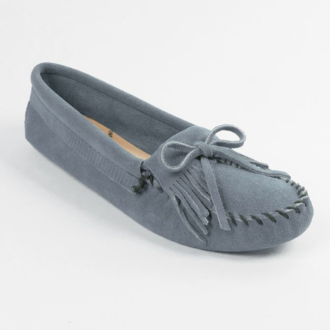 Minnetonka Women's Kilty Suede Moc - The Moccasin Shop