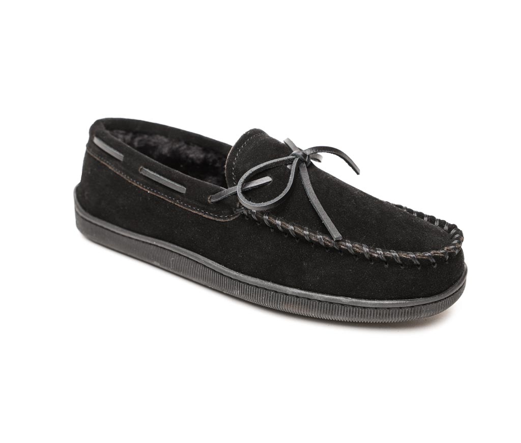 Minnetonka Men's Pile Lined Hardsole - The Moccasin Shop